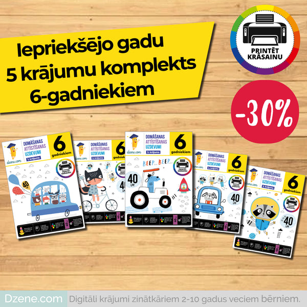 5 krājumu komplekts 6-gadniekiem