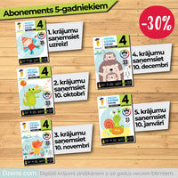 5 krājumu abonements 4-gadniekiem ar 30% atlaidi