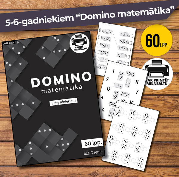 5-6-gadniekiem, "Domino matemātika", 60 lpp., 2021
