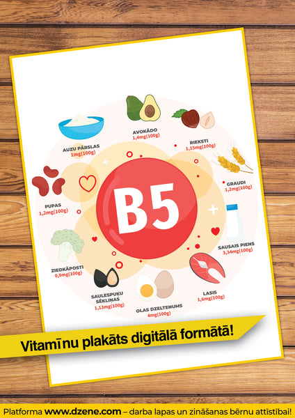 B5 vitamīna plakāts
